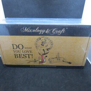 Mixology & Craft - 9 Piece Bartender Kit with Stand - Brand New Sealed